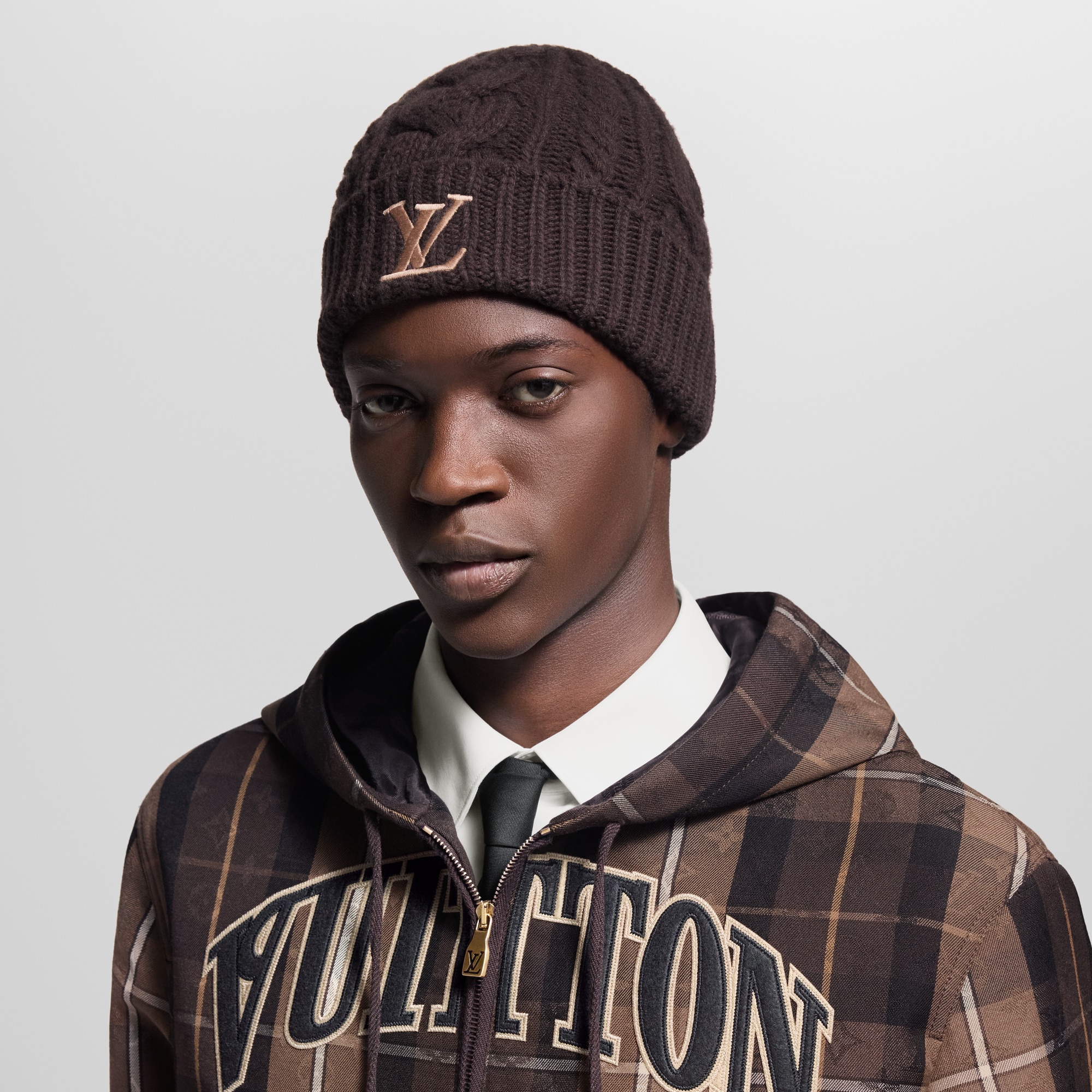 Only LV Mini Cable Beanie S00 - Men - Accessories | LOUIS VUITTON ®
